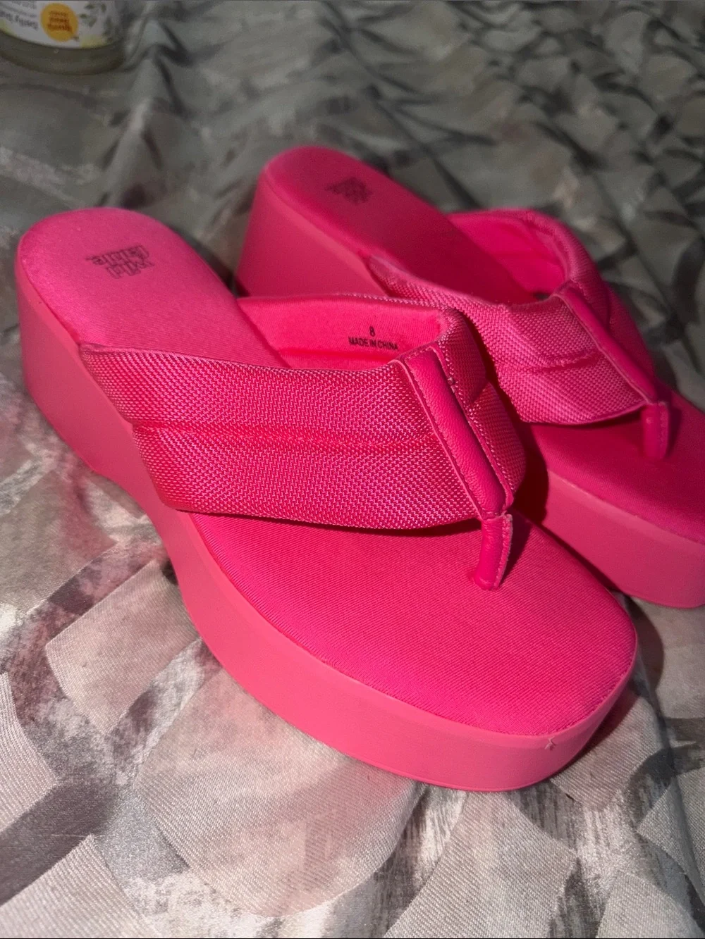 wild fable Hot Pink Platform Flip Flop Sandals